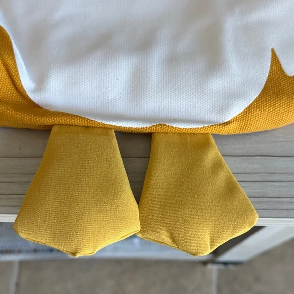 New without tags!! Dazai Duck Yellow Canvas Crossbody Bag with Blue Strap - Picture 3 of 7